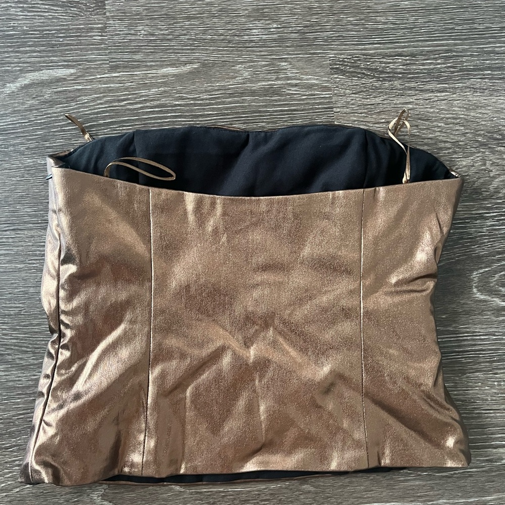 Zara Ruched Strapless Top - Picture 6 of 7